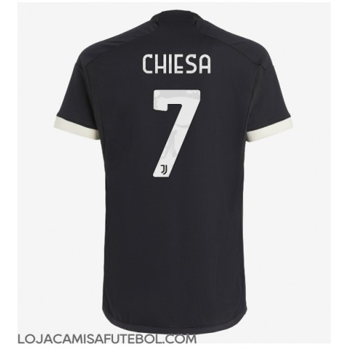 Camisa de Futebol Juventus Federico Chiesa #7 Equipamento Alternativo 2023-24 Manga Curta